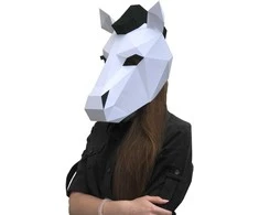 Beldizart IŠPARDUOTA Wizardi 3D Papercraft Kit Horse Neona Mask PP-3KON-2WB