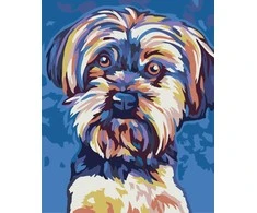Wizardi Tapybos pagal skaičius rinkinys: Yorkshire Terrier 16.5x13 cm MINI090