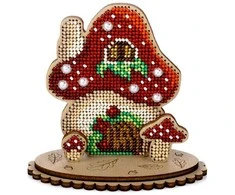 Wonderland Crafts Karoliukų siuvinėjimo rinkinys ant medžio su PRECIOSA, 10x10 cm