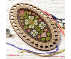 Wonderland Crafts Siūlų organizatoriaus siuvinėjimo rinkinys „Gėlių įkvėpimas“ 12,5 x 20,5 cm