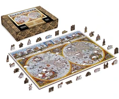 Wooden city Medinė dėlionė „Nova Terrarum“ žemėlapis, 1010 detalių, 12+