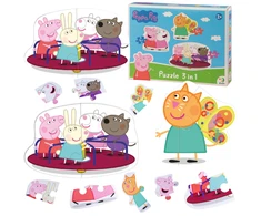 Dodo Dėlionė 3w1 "ŚWINKA PEPPA" PEPPA PIG 3 UKŁADANKI W JEDNYM OPAKOWANIU