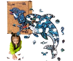 PuzzleOK Medinė dėlionė 84 vnt. - Delfinas