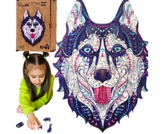 PuzzleOK Medinė dėlionė 123 vnt. - Sibiro haskis