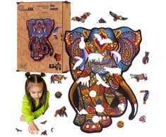 PuzzleOK Medinė dėlionė 132 vnt. - Indijos dramblys
