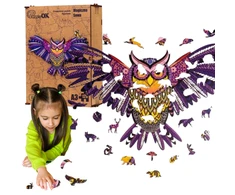 PuzzleOK Medinė dėlionė 120 vnt. - Stebuklinga pelėda