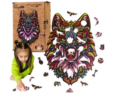 PuzzleOK Medinė dėlionė 120 vnt. - Paslaptingasis vilkas