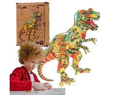 PuzzleOK Medinė dėlionė 129 vnt. - Tiranozauras Rex