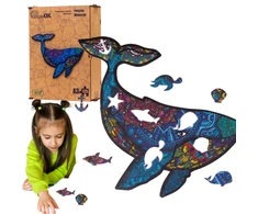 PuzzleOK Medinė dėlionė 125 vnt. - Banginis