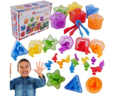 Pronice DUŻY Rinkinys EDUKACYJNY NAUKA LICZENIA KOLORÓW Žaidimas MONTESSORI SORTER KUBKI