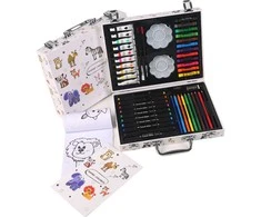 Lean Toys Rinkinys MENINIAI KŪRYBINIAI AKVARELINIAI TAPYBOS KREIDELĖS ŽYMEKLIAI PASTELĖS DAŽAI