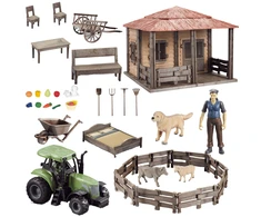 Maksik ProNice SET FARM RANCH ŪKIO NAMAS ŪKININKAS GYVŪNAI ŪKIO TRAKTORIUS