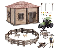 ProNice SET FARM RANCH ŪKIO NAMAS ŪKININKAS GYVŪNAI ŪKIO TRAKTORIUS