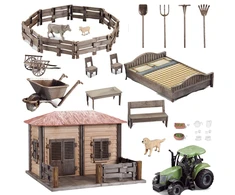 ProNice SET FARM RANCH ŪKIO NAMAS ŪKININKAS GYVŪNAI ŪKIO TRAKTORIUS