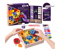 Teka Rinkinys KREATYWNY WOOD&amp;CRAFT ZRÓB WŁASNE KWIATY DIY 3D AKCESORIA CIASTOLINA