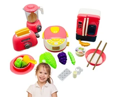 Lean Toys LeanToys Rinkinys Kuchenny Gotowanie Šaldytuvas Sulčiaspaudė Priedai Kuchenne