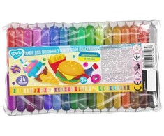 Pronice Lengvos žaidimo tešlos rinkinys 34 spalvų 258x165 mm Okto