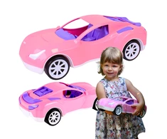 Technok Maksik Didelė plastikinė sportinė mašina rožinė 38cm (6351)