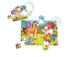 Dėlionė Roter Kafer MaxI Puzzle 2w1 Farm RK1080- 01