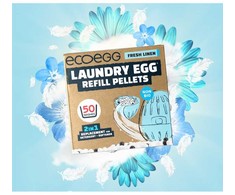 Usorteret Skalbimo kiaušinio papildymas| Ecoegg - Fresh Linen, 50 skalbimų.