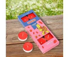 Haribo Duftkerzen Haribo Strawberry Happiness arbatinės žvakės 10 vnt