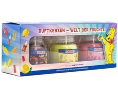 Haribo Duftkerzen Žvakių rinkinys Haribo Lemon Fruits, Cherry Cola, Strawberry Happiness - 3x 85 g