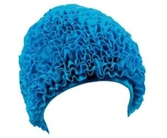 Blue Mėlyna Kepuraitė plauk. Frill Swim PE 3448 52 cyan mėlynas