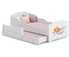 Luco Dvivietė lova Anna su stalčiumi ir čiužiniais 160x80 Undinėlė