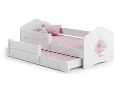 Luco Dvivietė lova Felicija su stalčiumi ir čiužiniais 160x80 Princesė