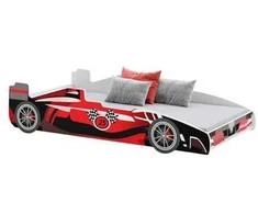 Luco Vaikiška lova Formulė su čiužiniu 160x80 Raudona