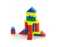 Medinių kaladėlių rinkinys Viga 50vnt 35cm