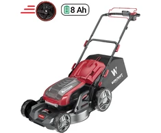 Akumuliatorinė savaeigė vejapjovė WORCRAFT su 8.0Ah akumuliatoriais 40V (20V/4vnt)