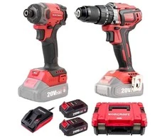 Akumuliatorinio suktuvo ir smūginio suktuvo rinkinys Worcraft 20V LI-ION (XCUBE dėžė)