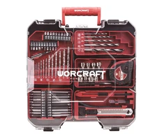 Akumuliatorinis suktuvas-gręžtuvas Worcraft su kalimu 20V LI-ION ir priedais 78 vnt., 2x2.0Ah
