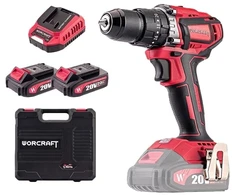 Akumuliatorinis suktuvas-gręžtuvas WORCRAFT CHD-S20LiB 20V LI-ION, 2x2.0Ah