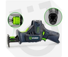 Akumuliatorinis tiesinis pjūklas su šakų atramos sistema Wuber 12V