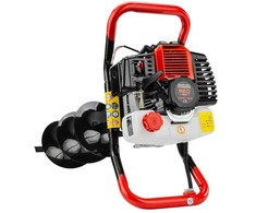Red Technic Raudona Technic Benzinins žemės grąžtas Raudona Technic RTSWG0106 su 3 grąžtais ir prailgintuvu
