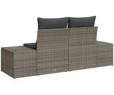 Sodo sofa su pagalve Pilka 184 x 62 x 69 cm poliratanas