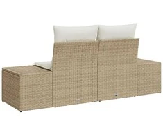 Sodo sofa su pagalve Smėlio 184 x 62 x 69 cm poliratanas