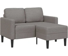 2-vietė sofa su kėdute L formos taupe 125 cm audiniu