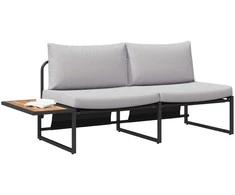 Sodo sofa Šviesiai pilka 200,5 x 70 x 85,5 cm Plienas