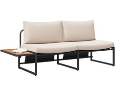 Sodo sofa su pagalve Taupe 200,5 x 70 x 85,5 cm Plienas