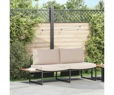 Sodo sofa su pagalve Taupe 200,5 x 70 x 85,5 cm Plienas