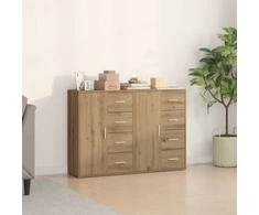 Kabalas su stalčių 2 pcs Amatininkų ąžuolas 60 x 31 x 84 cm