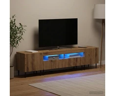3 dalių LED televizoriaus spintelė Artisano ąžuolo