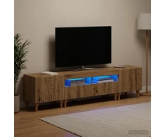 TV staliukas 3 dalių LED televizoriaus spintelė Artisano ąžuolo