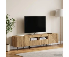 TV staliukas 3 dalių LED televizoriaus spintelė Artisano ąžuolo