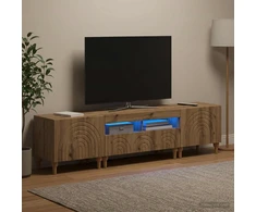 TV staliukas 3 dalių LED televizoriaus spintelė Artisano ąžuolo
