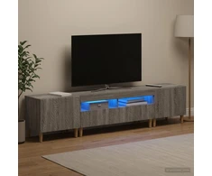 TV staliukas 3 dalių LED televizoriaus spintelė DELFT Pilka Sonoma