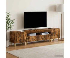 TV staliukas 3 dalių LED televizoriaus spintelė DELFT Dūminio ąžuolo